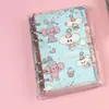 2027 Cuaderno con Corazón Girly y Arena Flotante con Aceite, Anillado A6, Transparente de PVC con Brillo, Cuaderno Funcional