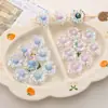 Acrílico Transparente Dos Tonos Colorido Girasol Agujero Pasante Cuentas Sueltas Hecho a Mano DIY Pulsera Cadena de Teléfono Móvil Accesorios Material