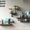 Divisória de Parede Industrial LOFT Estilo Americano Rack de Armazenamento de Tubos de Água Rack de Exibição de Armazenamento Montado na Parede para Restaurante Vintage