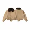 Yidao Vintage 2025 Invierno Marca de Moda para Parejas Ropa de Trabajo Chaqueta de Algodón Cálida con Cuello de Polar para Hombres y Mujeres Abrigo de Algodón Engrosado