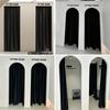 Cortinas Negras de Doble Cara para Tienda de Ropa, Cortinas para Puerta de Probador, Protección de Privacidad, Cortinas de Partición Opacas, Rieles de Medida Personalizada
