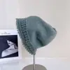 Gorro de Punto Hueco de Borde Crudo Estilo Perezoso a la Moda para Mujer, Elegante Versátil Gorro de Lana de Otoño, Elegante Gorro de Turbante Holgado