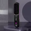 Pente Modelador Alisador de Cabelo Sem Fio LCD Transfronteiriço Pente Modelador Recarregável Elétrico Alisador de Cabelo Portátil Íon Negativo Pente de Cabelo Não Danoso