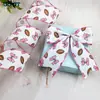 Cinta con estampado de lazo de rugby transfronterizo del fabricante, cinta de poliéster a rayas de cuadros rosas, cinta de imitación lino para manualidades