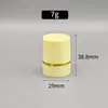 Pote de creme com aro dourado de 7g, recipiente para pomada, frasco dispensador de creme sólido, garrafa plástica vazia de boca larga atacado
