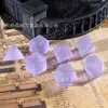 Conjunto de 7 Dados de Vidro Roxo Fosco Jogo Dungeons and Dragons Dnd Rpg Dados Poliedros de Vidro Cristalino