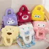 Bolsa de Peluche de Dibujos Animados Kuromi Melody, Monedero Sanrio Lindo y Versátil, Bolsa Pequeña Cuadrada Portátil de Almacenamiento para Niños