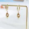Brincos de Orelha de Pérola e Concha Europeus e Americanos AliExpress Ins de Alta Qualidade Luxo Leve Elegantes Para Todas as Ocasiões Moda Nicho Para Cartilagem da Orelha