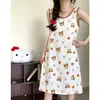 Estilo Novo de Verão Formato de Concha Estilo Coreano Doce Patchwork Camisola com Bojos, Algodão Nuvem, Gola Redonda, Roupa de Casa Feminina