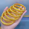 Nueva Pulsera de Oro Arena Vietnamita para Mujer Pulsera de Esmalte de Seda Hueca Moda Elegante Para Todo Joyería de Boda Pulsera