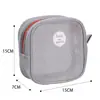 Bolsa de higiene pessoal para praia ao ar livre, bolsa de armazenamento de malha de mão, bolsa portátil para batom e maquiagem, nova bolsa quadrada de malha para atacado