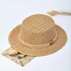 Chapéu de Sol de Palha Tecido à Mão Estilo Old Money Vintage Vazado Proteção Solar de Férias Chapéu de Sol Francês Topo Plano Palha Mulheres Verão