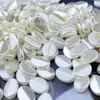Perla de Imitación ABS Blanco Crudo Semilla de Melón Ovalada Diyi Cuentas Hechas a Mano Cuentas Sueltas Bolso Tejido Cadena para Teléfono Móvil Llavero