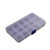 Caja de Plástico Transparente de 15 Compartimentos para Tornillos de Ferretería, Equipo de Pesca, Anzuelos, Caja de Empaque Transparente, Cuentas para Joyería, Caja de Almacenamiento para Escritorio