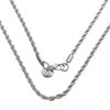 Collar de plata 925 bañado en rodio, cadena de cuerda trenzada de 3 mm, AliExpress Europa y Estados Unidos, Temu, artículo más vendido, 40-75CM