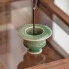 Fabricante de Base para Quemador de Incienso Celadón de Horno Yue, Quemador de Aromaterapia Qingyun, Inserto de Cerámica para Incienso, Bandeja para Incienso, Adorno de Soporte para Incienso Estilo Japonés