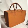 Bolso de mano de fieltro grueso, bolso de compras, bolso de regalo, bolso informal de moda simple, bolso de almacenamiento de gran capacidad para mujer