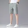 Pantalones Cortos de Seda de Hielo Liangpin para Hombre Verano Estilo Coreano Talla Grande Comercio Exterior Transfronterizo Procesamiento Personalizado Etiqueta Negra Pantalones de 5 Puntos