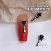 Accesorios para Uñas Halloween Estilo Punk Oscuro Cruz Corazón Calavera Forma de Serpiente Estilo Y2K Hot Girl Decoración de Uñas