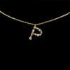 Collar de letras femenino europeo y americano ins collar de circonitas de oro de 18k diseño nicho cadena clavicular temperamento simple cadena de suéter