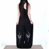 Pantalones geniales de mariposa y serpiente con pedrería estilo americano, estilo europeo y americano transfronterizo, pantalones de chándal holgados de hip-hop para danza jazz, fluidos para mujer
