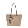 Bolsa feminina casual de camurça texturizada, moderna e estilosa, bolsa tote simples, estilo retrô, adequada para o trabalho, bolsa de ombro