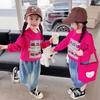 Ropa Infantil 2024 Ropa Infantil Primavera y Otoño Nueva Moda Niña Bebé Top Versátil Dibujos Animados Lindos Estilo Occidental Infantil