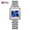 Reloj de mujer Oufanni TEMU, impermeable, diseño de cierre cuadrado de moda, nuevo modelo de importación de lujo ligero, reloj de pulsera de cuarzo