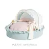 Cama canasta de flores para mascotas, universal para todas las estaciones, cama cuna, cama para mascotas, cama para perros, cama de princesa, casa para gatos y perros, extraíble y lavable