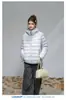 Chaqueta ligera de plumón ajustada, forro acolchado corto, chaqueta de algodón acanalado para mujer, en beige y gris claro