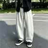 Pantalones casuales de chenilla europeos y americanos para hombre, pantalones de pierna ancha con cordón de patrón de espiga para otoño e invierno, de cintura alta, fluidos, deportivos, de pierna recta, largos