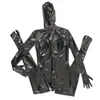 Traje Completo de Role-Playing para Celebridade da Internet, com Abertura no Peito, Espelho, Látex Amônia Tridimensional, com Adereço de Cabeça, Luvas e Meias Calças Mb35