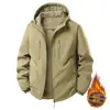 Chaqueta de Forro Polar para Hombre 2026 Otoño Invierno Espesa de Manga Larga Resistente al Viento Chaqueta de Montañismo Ropa de Trabajo Chaqueta con Capucha En Stock