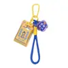 Bolsita de bendición para examen, amuleto divertido cultural y creativo, adorno colgante para coche, llavero con cordón, bolsita bordada con deseo para examen