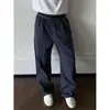 Pantalones Deportivos Largos Casuales de Secado Rápido Estilo Americano Azul Oscuro para Hombre, Ligeros de Seda Helada Elástica para Verano, Sensación Fresca al Aire Libre