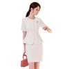 Ateliê de Beleza Profissional Vendas Saia Terno Fabricante Manga Curta Verão Rosa Terno Feminino Escritório Atendimento ao Cliente Uniforme de Trabalho