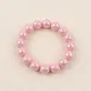Joias Guantang Moda Simples Acrílico Cor Plated AB Redondo Contas Pulseira de Contas Pulseira DIY Feita à Mão Pulseira Atacado