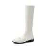 Chica dulce y cool estilo coreano~ botas de tacón alto estilo atlético con detalle de lazo, botas altas de tacón medio de punta cuadrada 2026 para mujer, talla 41
