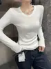 La popular prenda de mujer más vendida de este año, otoño 2026, nueva camiseta básica versátil de manga larga ajustada