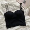 Camisola de Seda de Hielo Nuevo Estilo con Almohadillas para el Busto, Lencería Sexy de Corte Ajustado y Espalda Hermosa para Mujer, Push-Up Sin Aros, Top Tubo Estilo Lujuria Pura