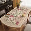 Mantel Individual Oval para Mesa de Comedor Estilo Francés, Impermeable, Resistente al Aceite, No Lavable, Blanco y Negro, Estilo Simple, Lujo Ligero, Sensación de Alta Gama, Mantel Redondo