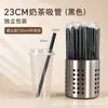 Canudo Descartável para Bubble Tea Canudo Grosso Plástico Transparente Embalado Individualmente Comercial Pontiagudo Grande 1000 un