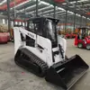 Máquina de limpeza de terreno carregadeira compacta com acessórios varredora valadora caçamba descompactador de solo florestal carregadeira 700kg