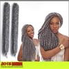 Comercio exterior Europeo y Americano 22 '' trenza de resorte de 2 hebras T trenza africana grande trenza sucia peluca trenza vacía