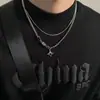 Collar de Estrella de Doble Capa de Moda para Hombre, Cadena para Suéter con un Diseño de Nicho de Lujo Ligero, Cadena para Clavícula Estilo Hip-Hop para Hombres y Mujeres