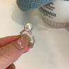 Anillo de perla de rama de vid diseño de nicho femenino anillo para dedo índice ajustable Espina apertura irregular anillo simple