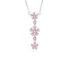 Collar de Flor de Ciruelo con Flecos para Mujer Plata S925 Diamante en Polvo Colgante de Flor de Ciruelo de Alta Calidad Cadena Ligera de Lujo Nicho para Clavícula Regalo de Vacaciones