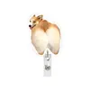 Rollo Acrílico Retráctil Humorístico con Hebilla de Tirar Divertida, Insignia Divertida Fácil de Tirar, Nuevo Diseño de Cabeza de Perro con Clip de Cocodrilo