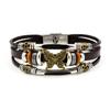 Pulsera de Mariposa Joyería de Moda Vintage Pulsera de Cuero con Cuerda para Mujer Cuerda de Mano para Mujer Joyería Coreana para Parejas