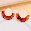 Pendientes de Acetato Transfronterizos, Pendientes Redondos Geométricos Coloridos de Acrílico, Pendientes Personalizados de Moda, Pendientes para Mujer
